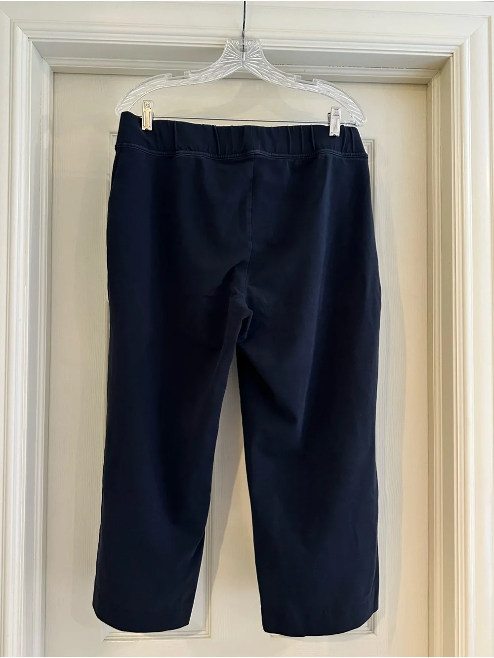 Lands' End Starfish Black Cropped Wide-Leg Pants